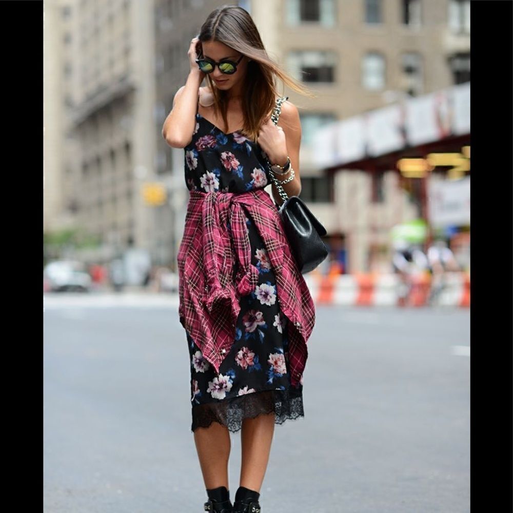 NWOT Floral slip dress